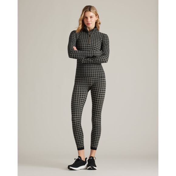 RHONE Black Houndstooth Seamless 1/4 Zip - Picture 4 of 5